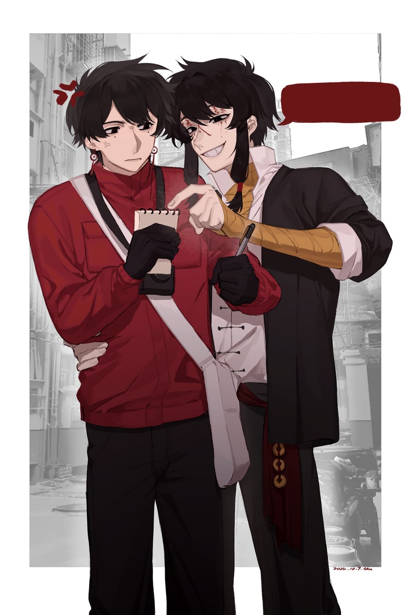 ziche fuzhao and li yuting (touqi guaitan) drawn by caveman_(cavemannnnn)