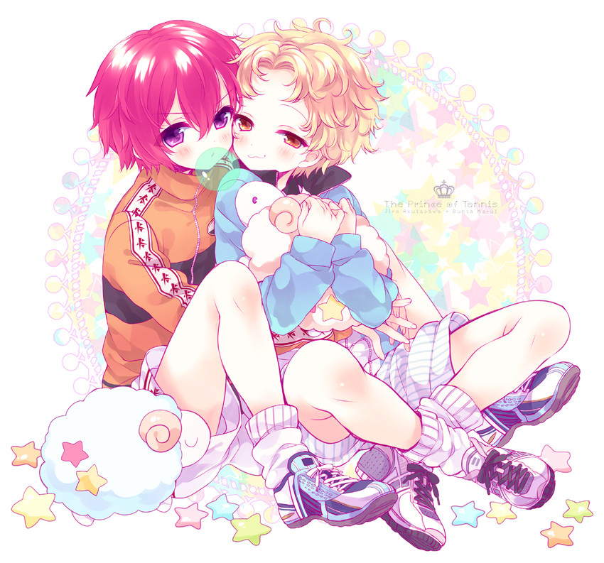 marui bunta and akutagawa jirou (tennis no ouji-sama) drawn by moriyama_shijimi