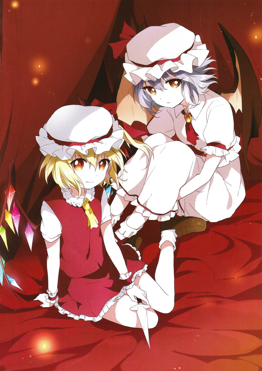 remilia scarlet and flandre scarlet (touhou) drawn by namori