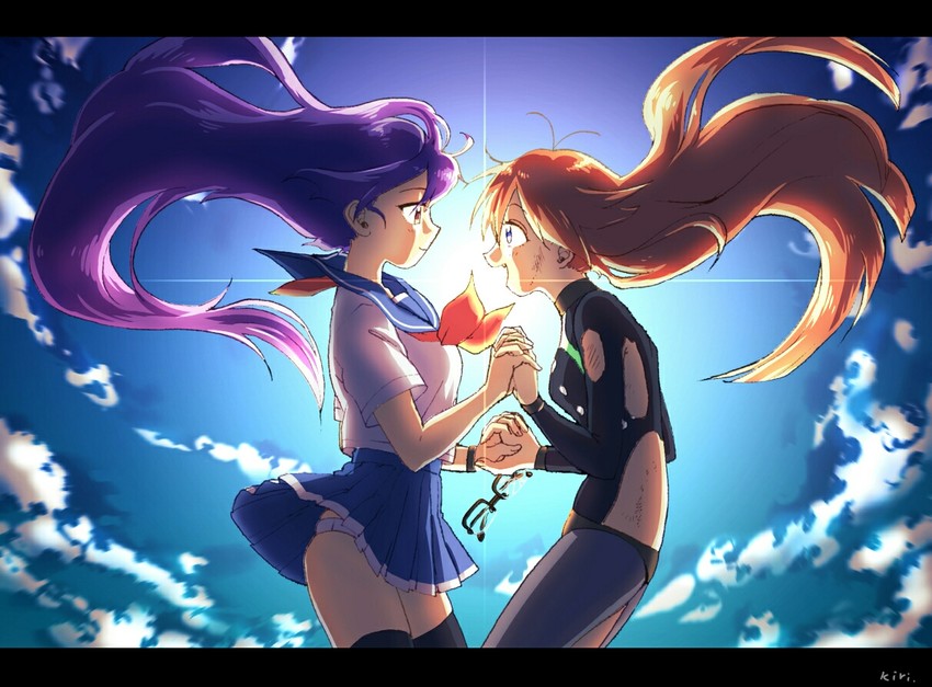kokomine cocona and papika (flip flappers) drawn by kirisaki_shuusei