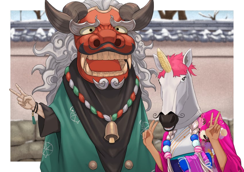 tsukumo sana, arurandeisu, and neighbula (hololive and 2 more) drawn by kuon_bb