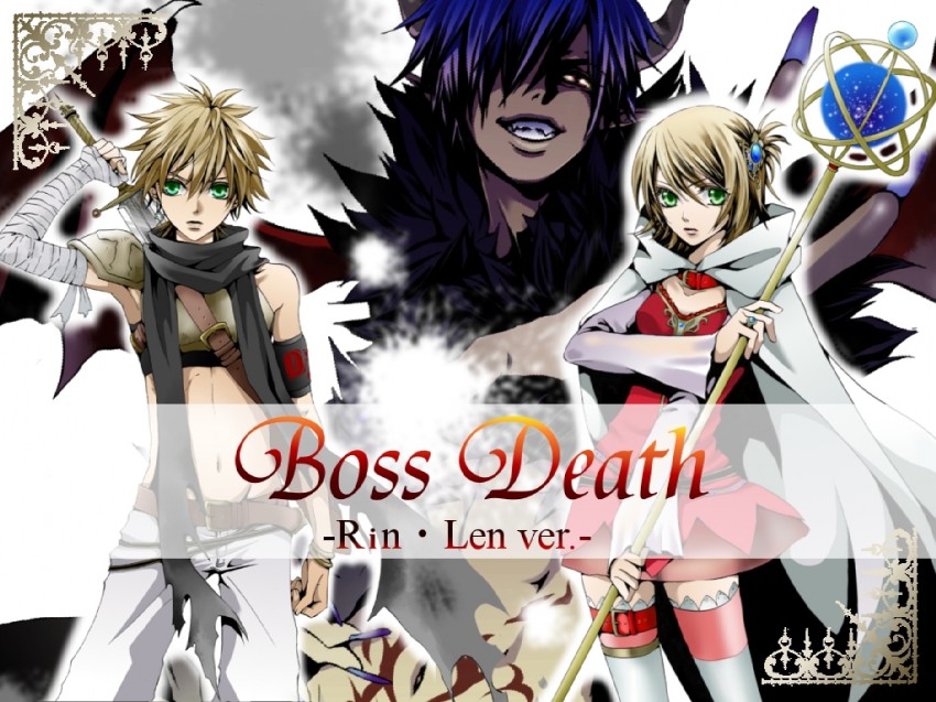 kagamine rin, kagamine len, and kaito (vocaloid) drawn by hakuseki