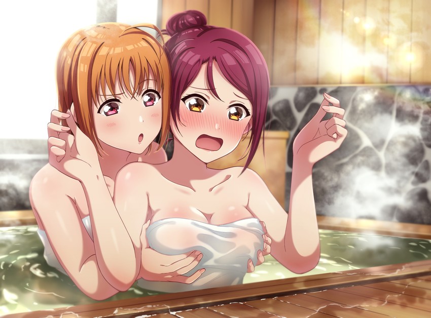 sakurauchi riko and takami chika (love live! and 1 more) drawn by kougi_hiroshi