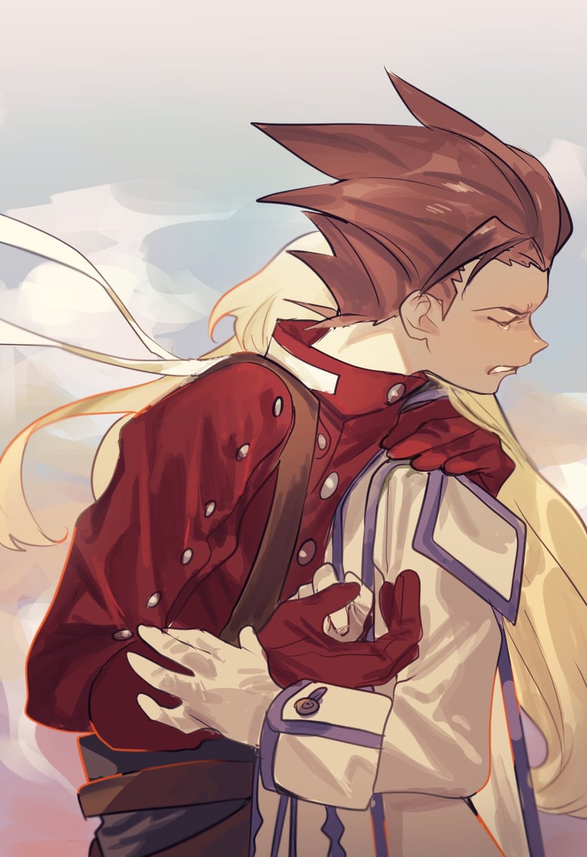 colette brunel and lloyd irving (tales of and 1 more) drawn by meameeea