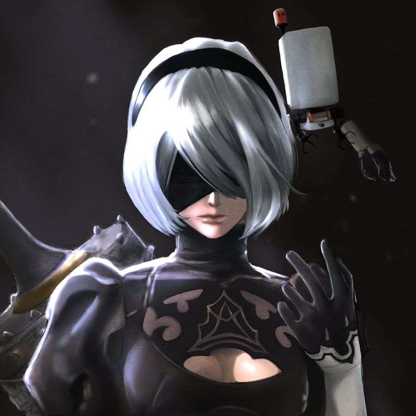 2b and pod (nier and 1 more) drawn by red-bullet