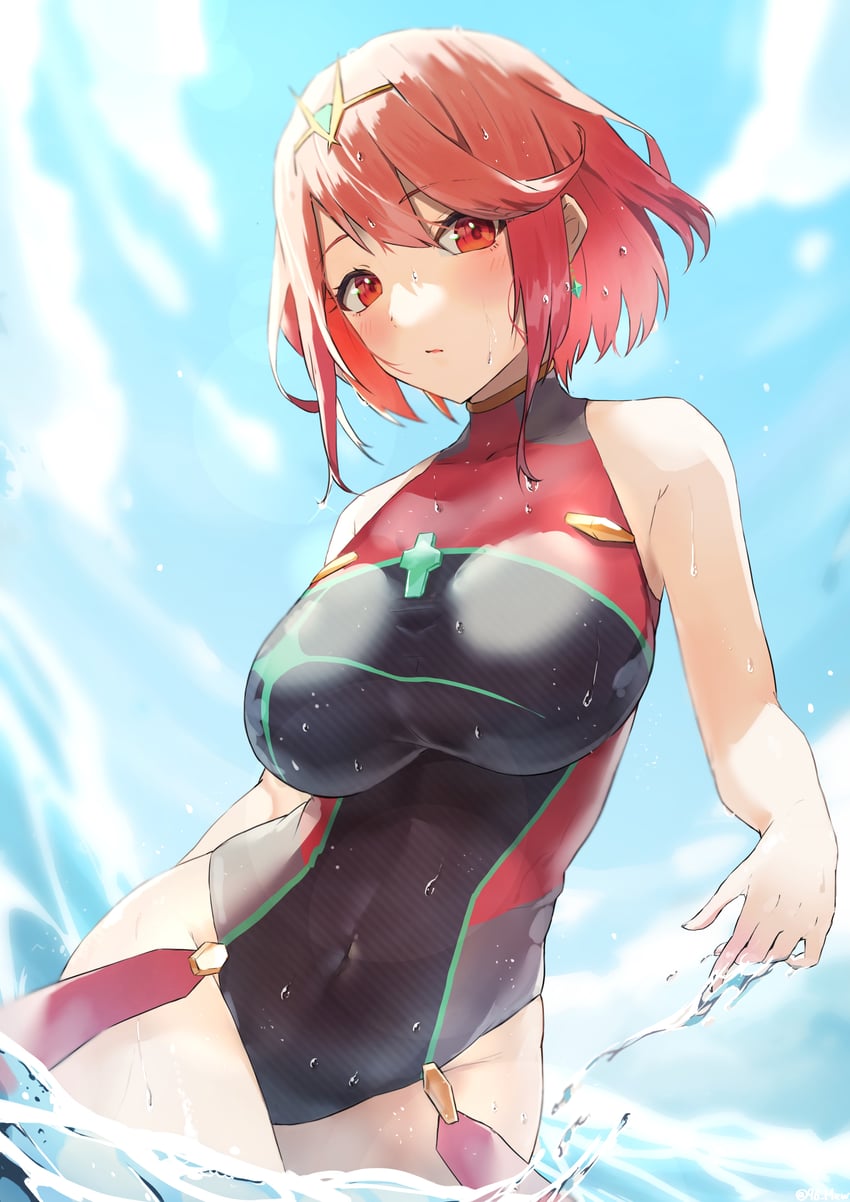 pyra (xenoblade chronicles and 1 more) drawn by kuronyan9630