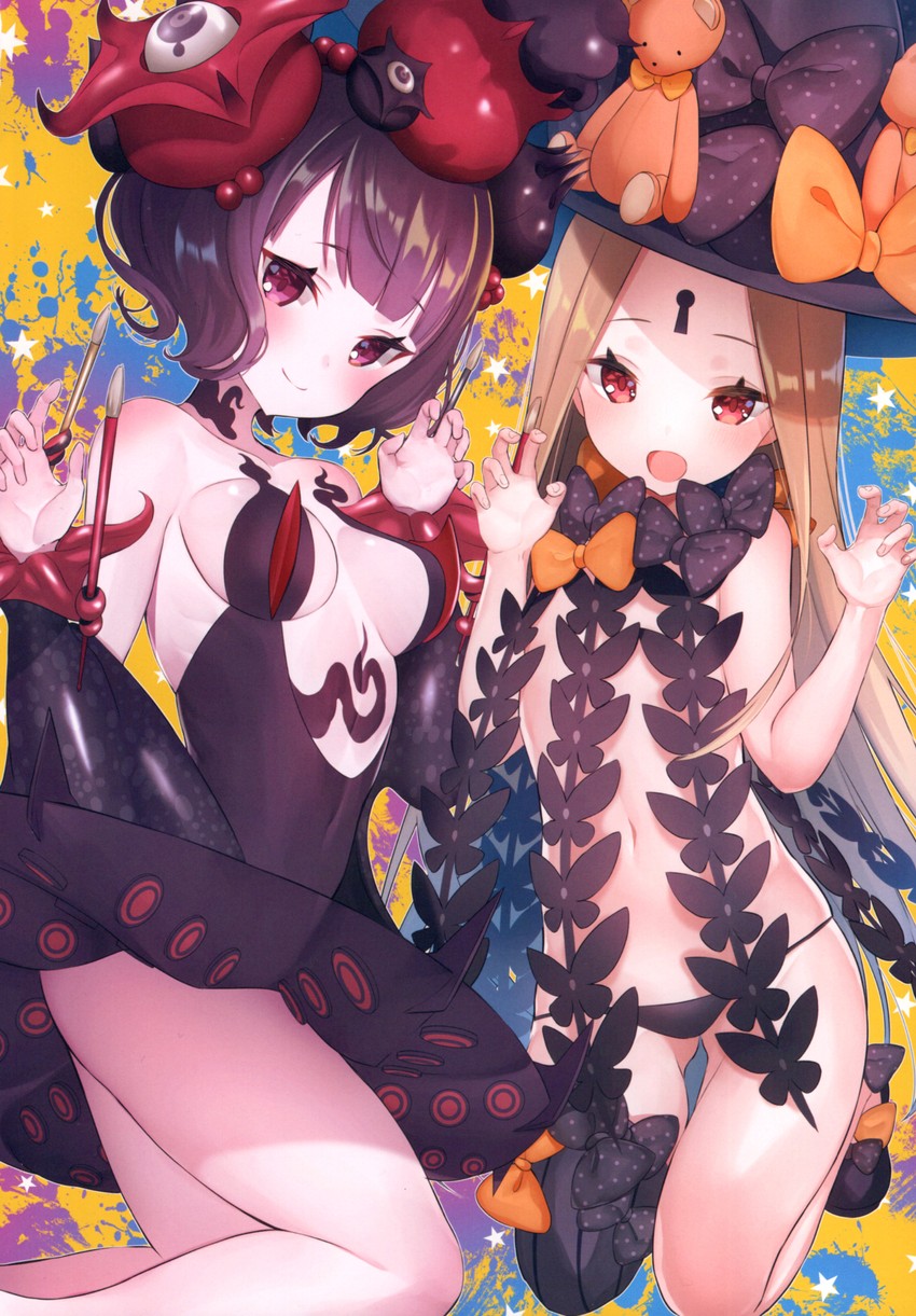abigail williams and katsushika hokusai (fate and 1 more) drawn by suzuho_hotaru