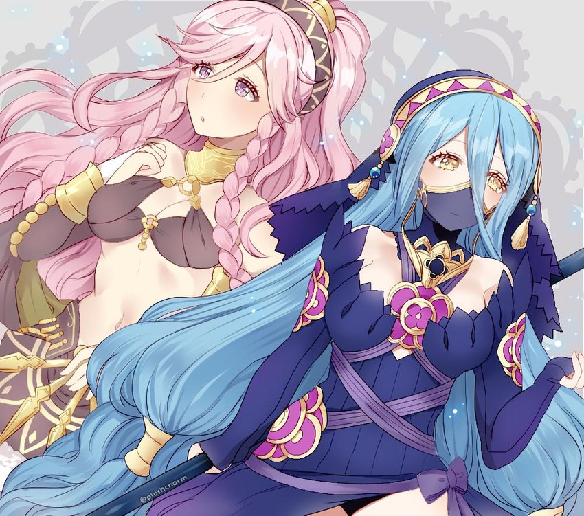 azura and olivia (fire emblem and 3 more) drawn by plushcharm