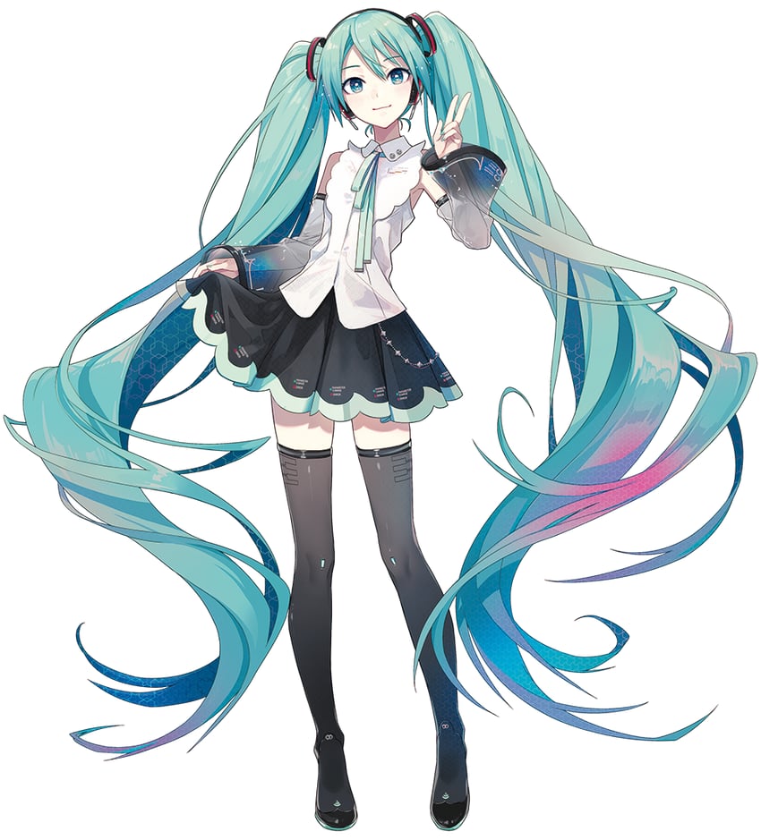 hatsune miku (vocaloid and 1 more) drawn by ixima