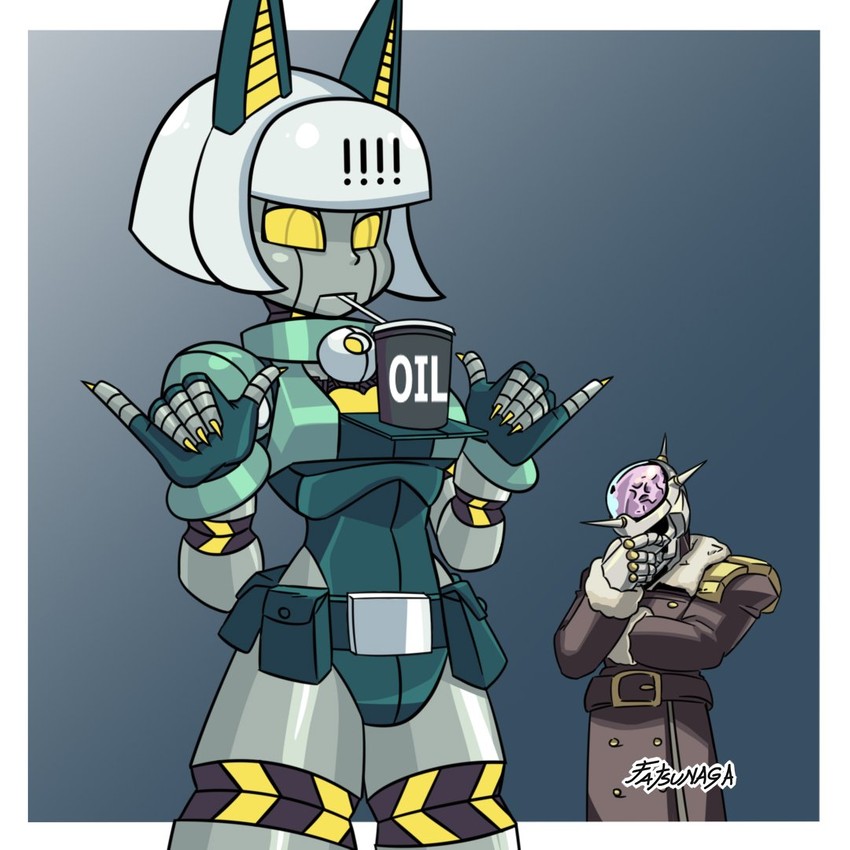 robo-fortune and brain drain (skullgirls) drawn by fatsunaga