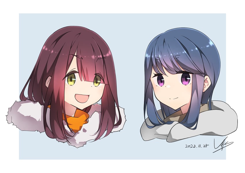 shima rin and toki ayano (yurucamp) drawn by yas_(yosiyasuyasu)