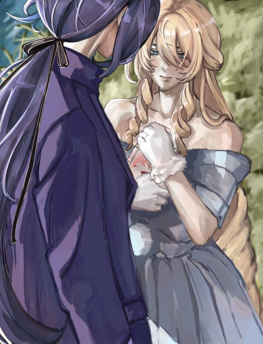 clorinde and navia (genshin impact) drawn by irie_(irieart)
