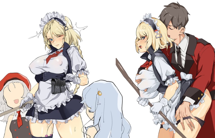 commander, g36, ribeyrolles, and mp5 (girls' frontline) drawn by banssee