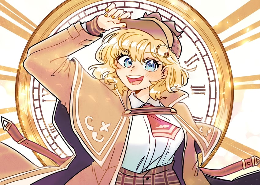 watson amelia (hololive and 1 more) drawn by ministarfruit