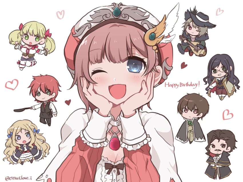 rorolina frixell, sterkenburg cranach, cuderia von feuerbach, lionela heinze, astrid zexis, and 3 more (atelier and 1 more) drawn by haruna_(citrus_love_i)