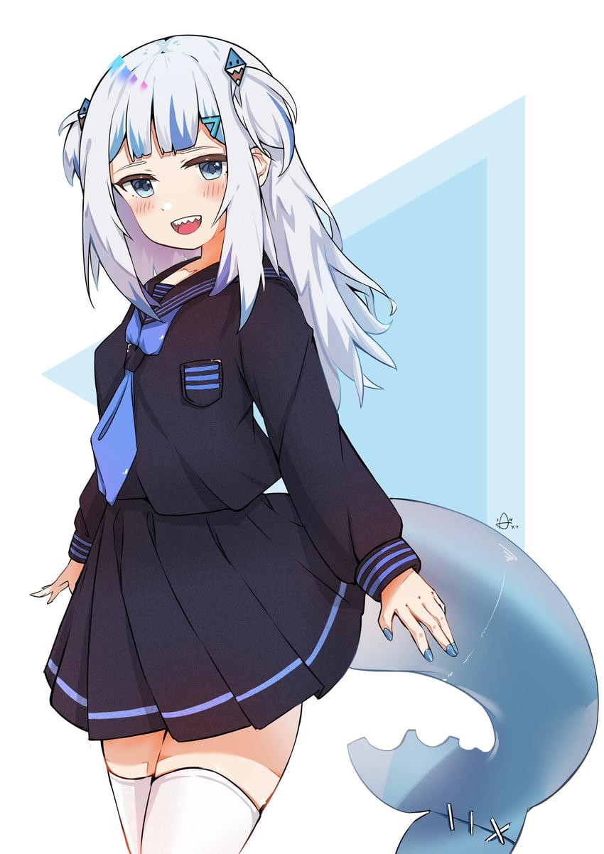 gawr gura (hololive and 1 more) drawn by ian709