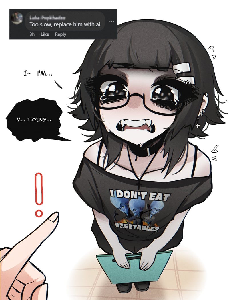 riyo kaede and megamind (original and 1 more) drawn by mikuneki
