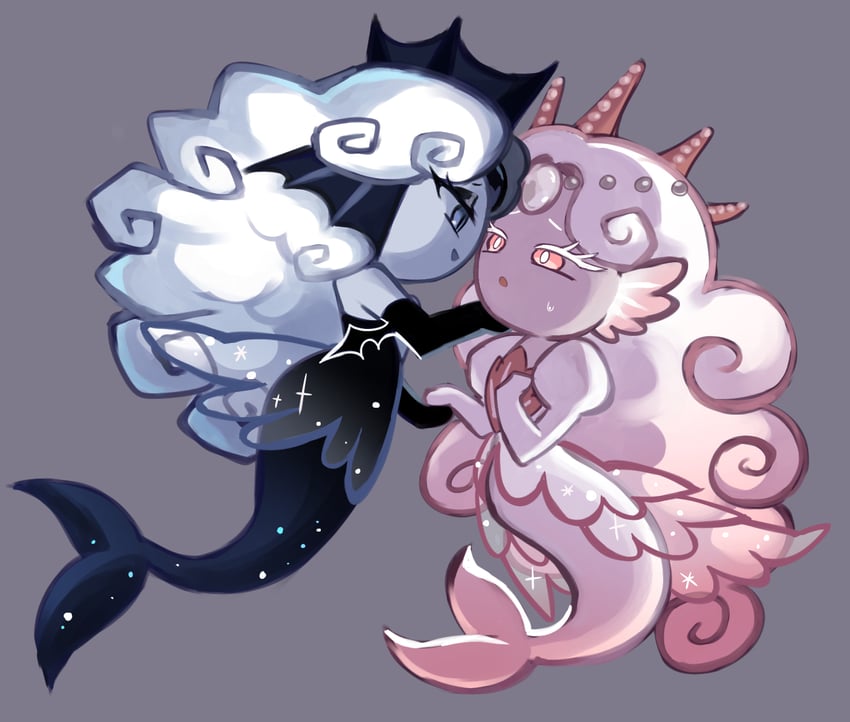 black pearl cookie and white pearl cookie (cookie run and 1 more) drawn by gimt5n