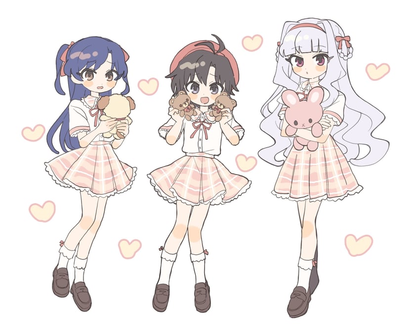 kisaragi chihaya, kikuchi makoto, and shijou takane (idolmaster and 2 more) drawn by pnt_0202