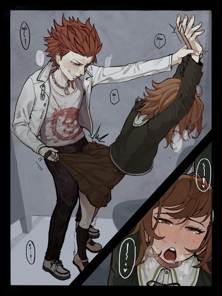 fujisaki chihiro and kuwata leon (danganronpa and 1 more) drawn by minominoks