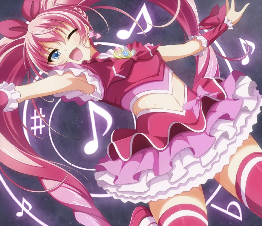 houjou hibiki and cure melody (precure and 1 more) drawn by violetshit