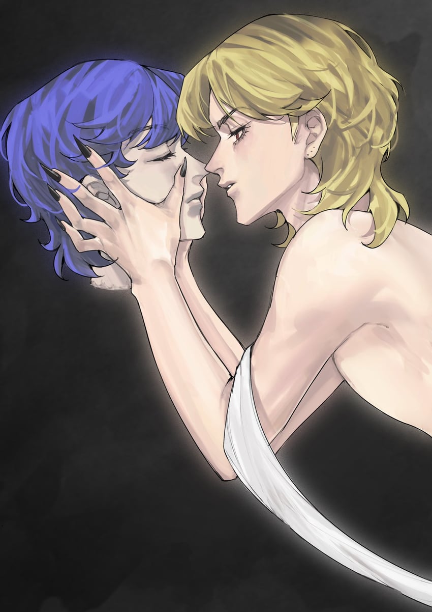 dio brando and jonathan joestar (jojo no kimyou na bouken and 1 more) drawn by kkakaka_k