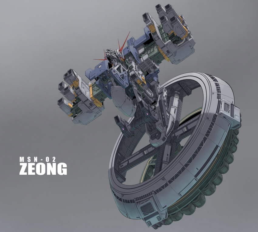 zeong (gundam and 2 more) drawn by ishida_baru