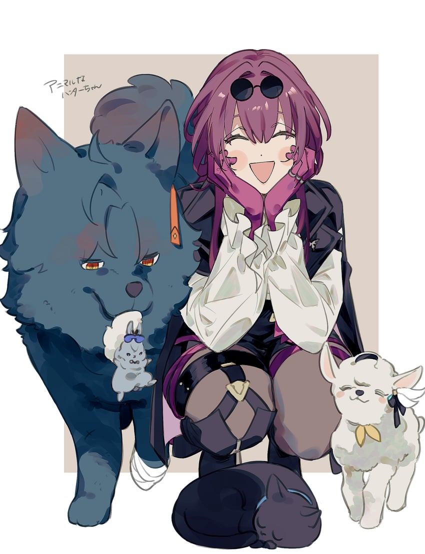 firefly, kafka, silver wolf, and blade (honkai and 1 more) drawn by sorako_(yoshida_t)