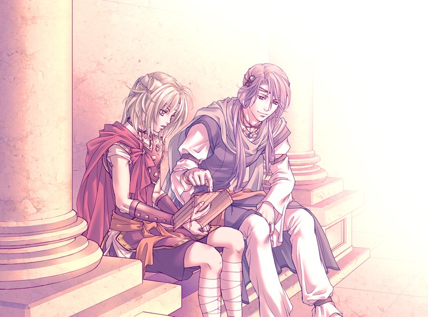 futsuhiko and ootomo no michiomi (harukanaru toki no naka de and 1 more) drawn by kiske