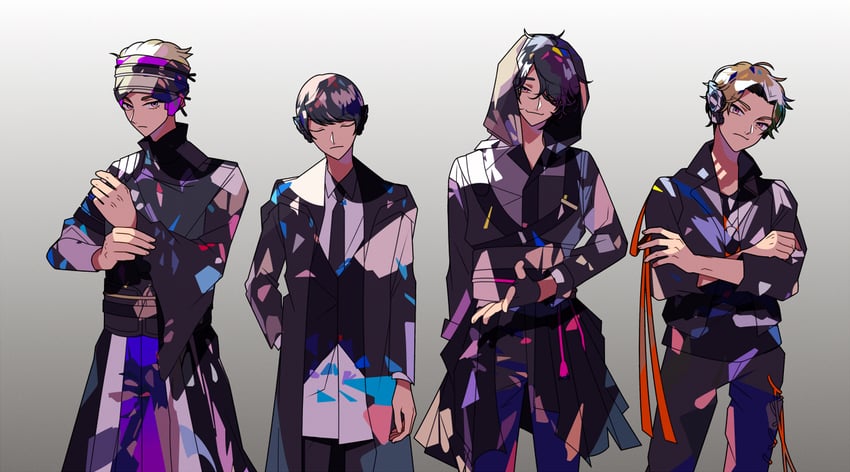 horobi, jin, naki, and ikazuchi (kamen rider and 1 more) drawn by hito01