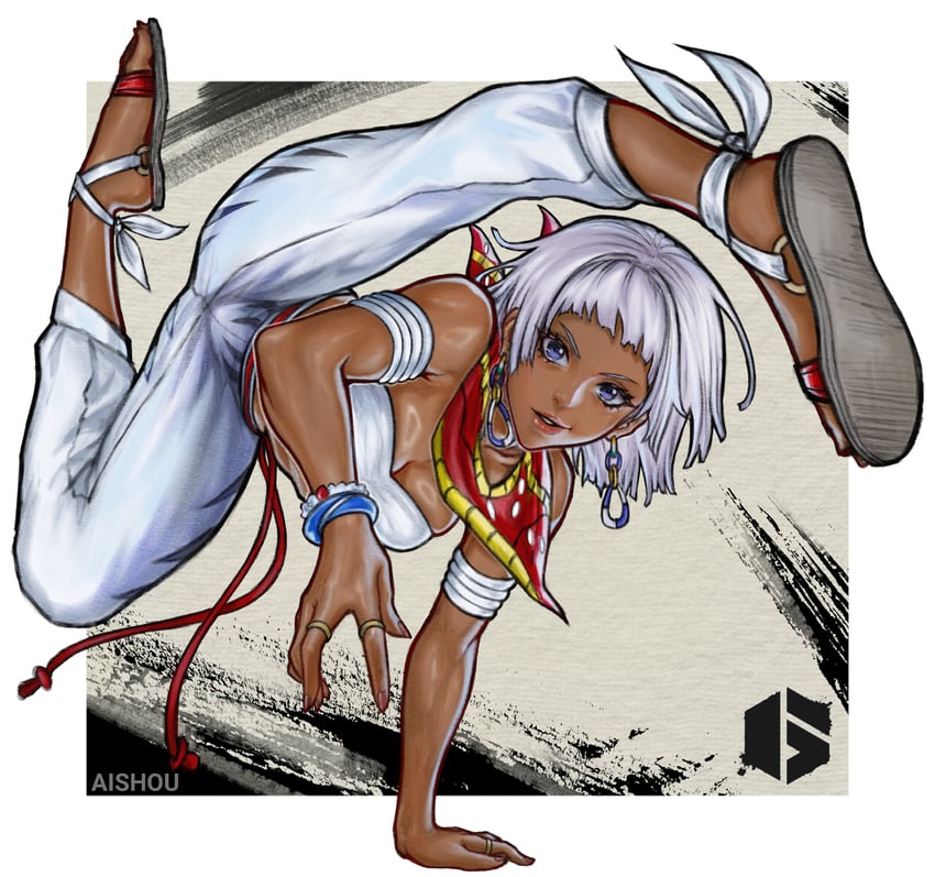 elena (street fighter and 1 more) drawn by ai_shou