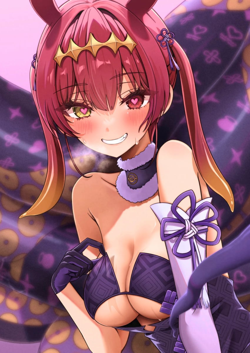 houshou marine and ninomae ina'nis (hololive and 1 more) drawn by mt_mozuku