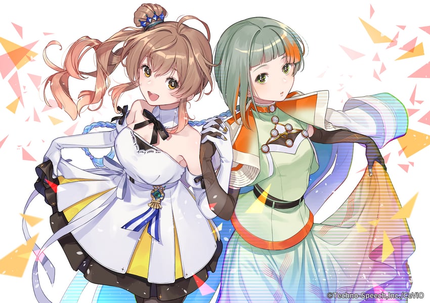 satou sasara and chis-a (cevio and 1 more) drawn by cherico