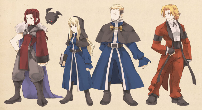 rugal bernstein, goenitz, goeniko, johann, and fernandez (final fantasy and 6 more) drawn by roko_moko