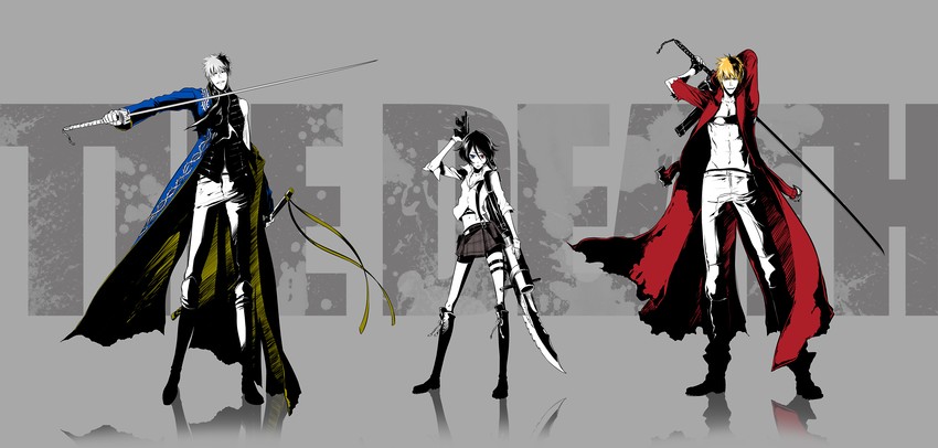kuchiki rukia, dante, kurosaki ichigo, vergil, lady, and 1 more (bleach and 2 more) drawn by 101sq