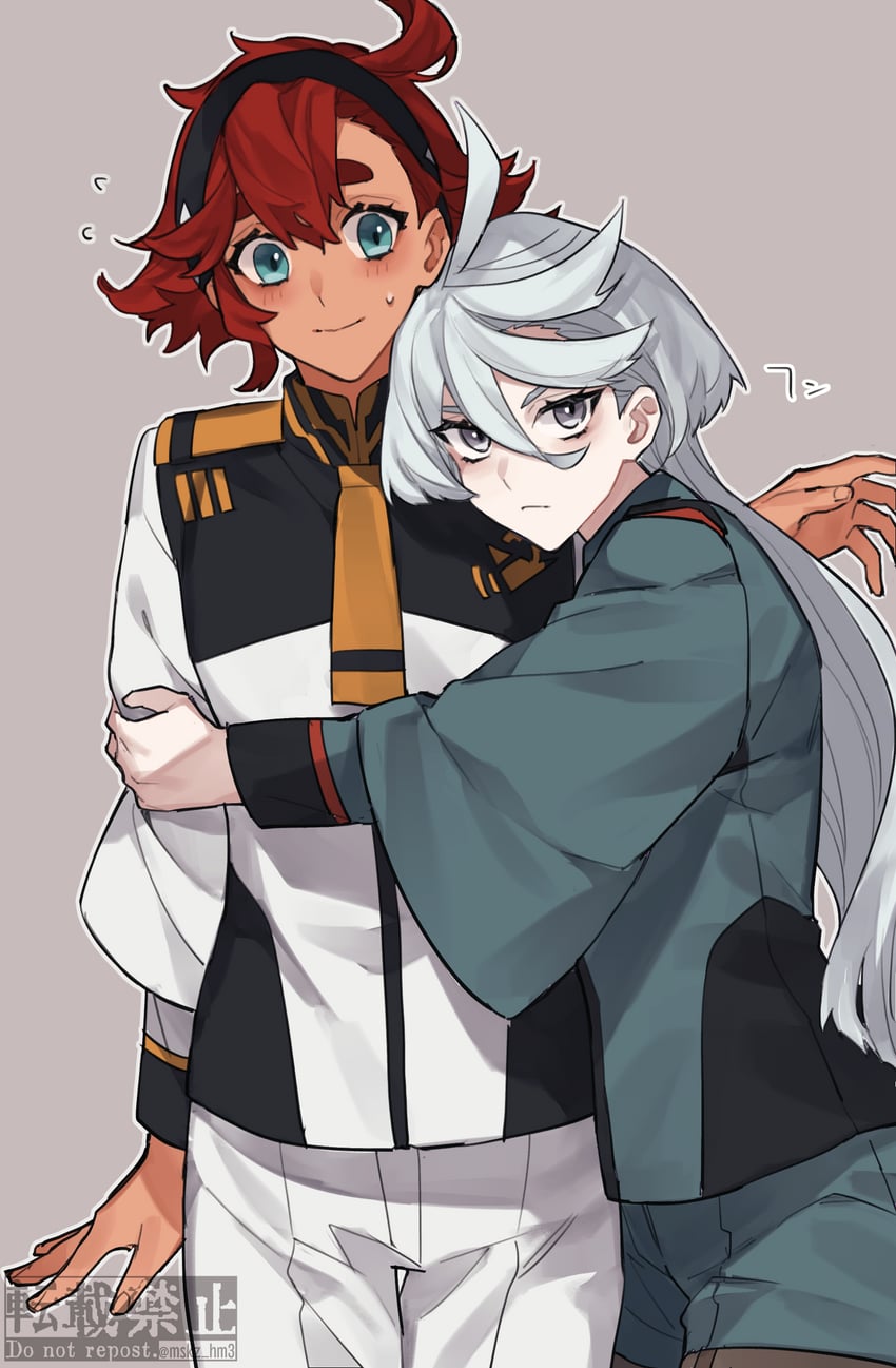 suletta mercury and miorine rembran (gundam and 1 more) drawn by hotta_mskz