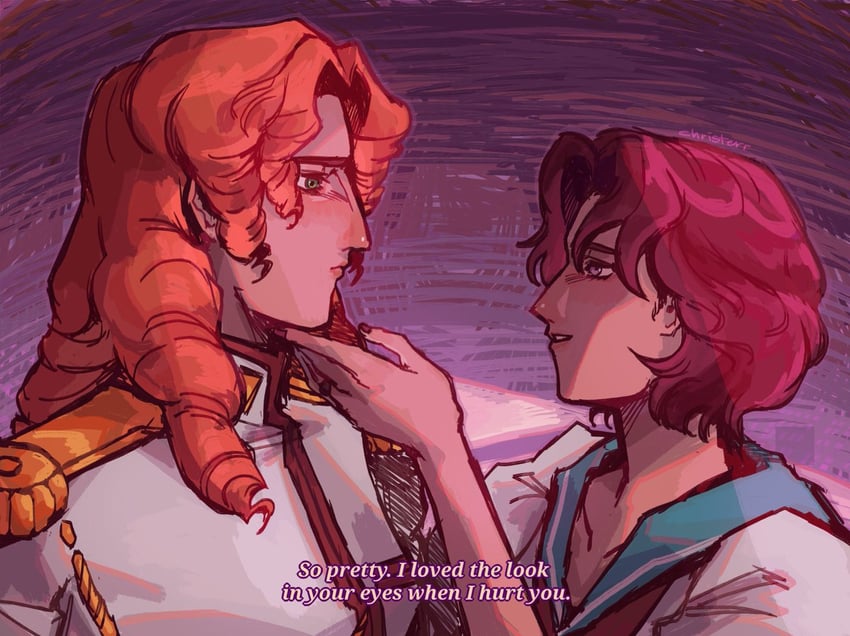 arisugawa juri and takatsuki shiori (shoujo kakumei utena) drawn by christerr_(angeldrumcat)