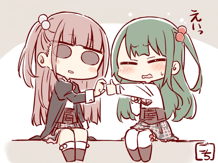 haneda catalina mei and sano matilda kokoro (assault lily) drawn by gochisousama_(tanin050)