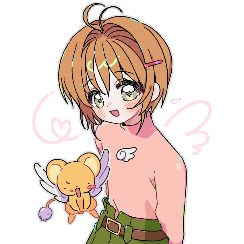 kinomoto sakura and kero (cardcaptor sakura) drawn by yalmyu