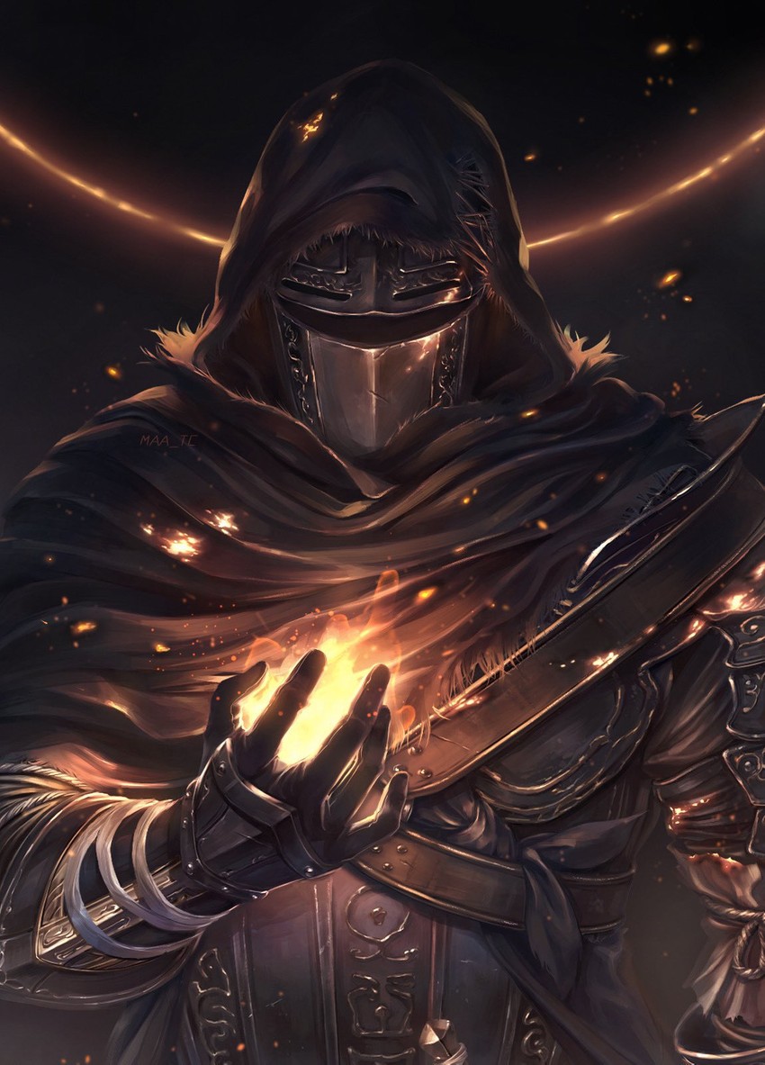 ashen one (dark souls and 1 more) drawn by maa_tc