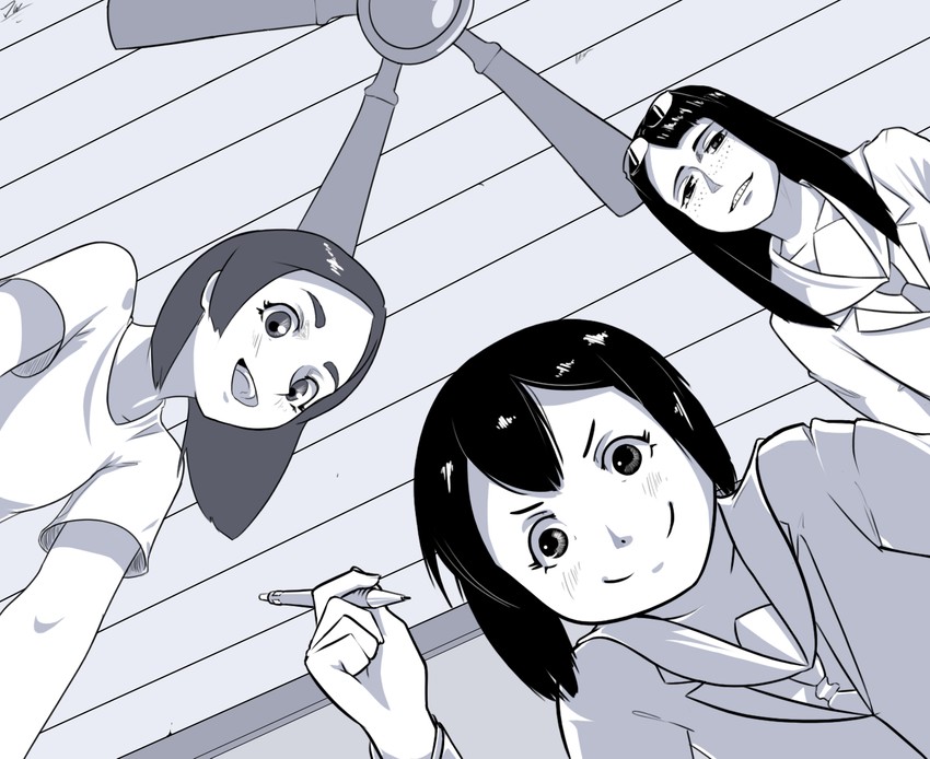 kanamori sayaka, asakusa midori, and mizusaki tsubame (eizouken ni wa te wo dasu na!) drawn by lord_jaywalk