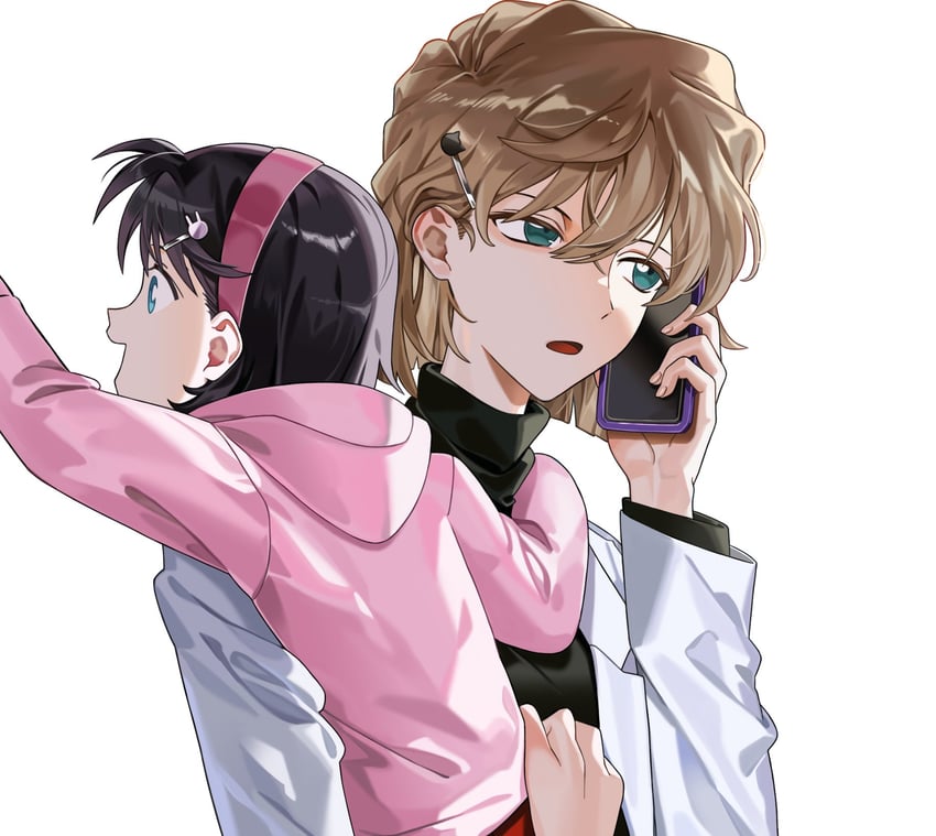 miyano shiho and yoshida ayumi (meitantei conan) drawn by maka_(maka04021)