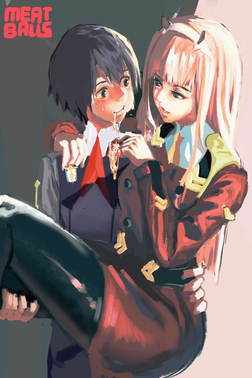 zero two and hiro (darling in the franxx) drawn by lee0110