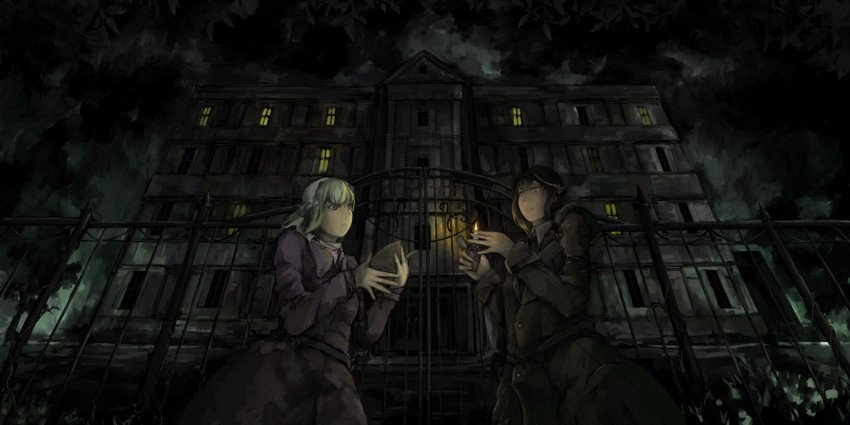 usami renko and maribel hearn (touhou) drawn by michi_l_(streetlamp)