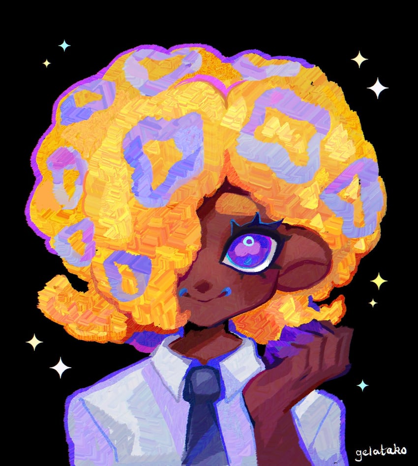 tao blu (splatoon and 1 more) drawn by gelatako