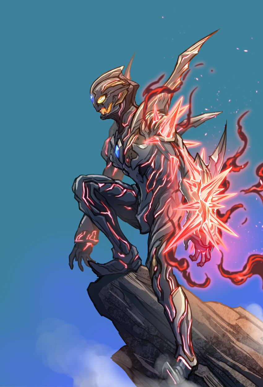 ultraman trigger and trigger dark (ultra series and 1 more) drawn by kuroda_asaki