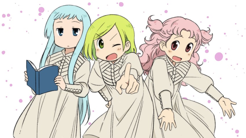 coco, richeh, and tetia (nichijou and 1 more) drawn by yongji_(moli1023)