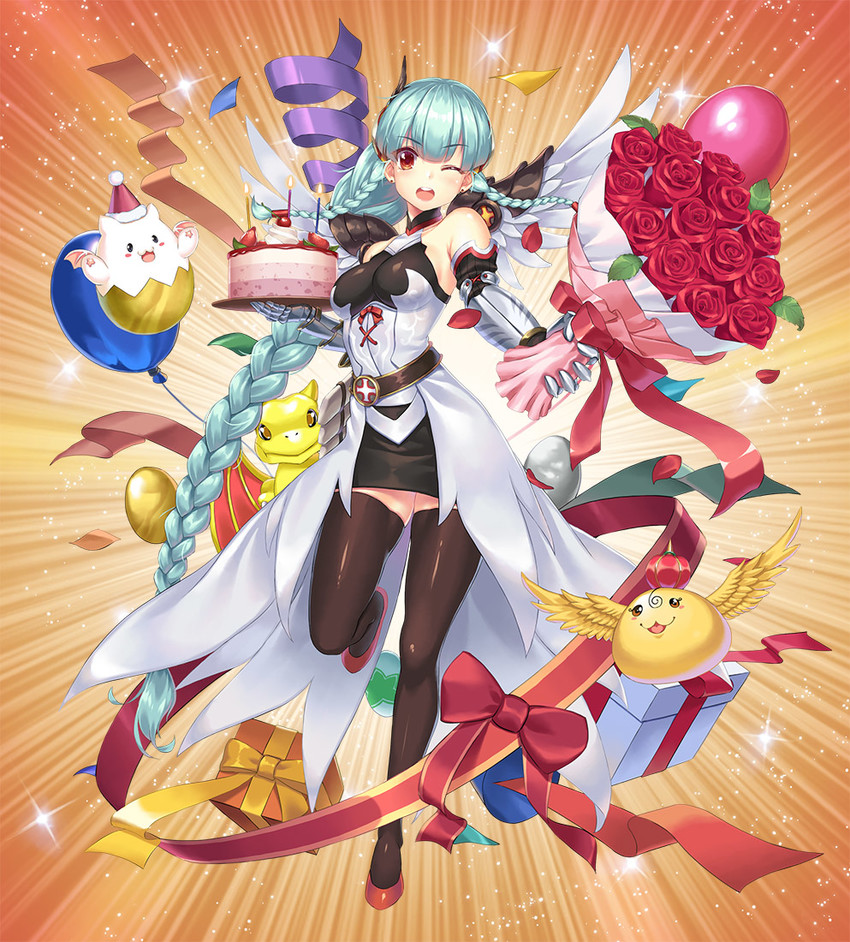 valkyrie, light valkyrie, tamadra, and king shynee (puzzle & dragons) drawn by loneteel