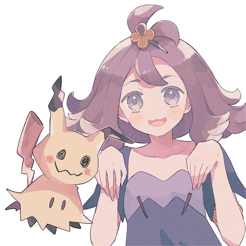 mimikyu and acerola (pokemon and 1 more) drawn by ririco_(gnsn)