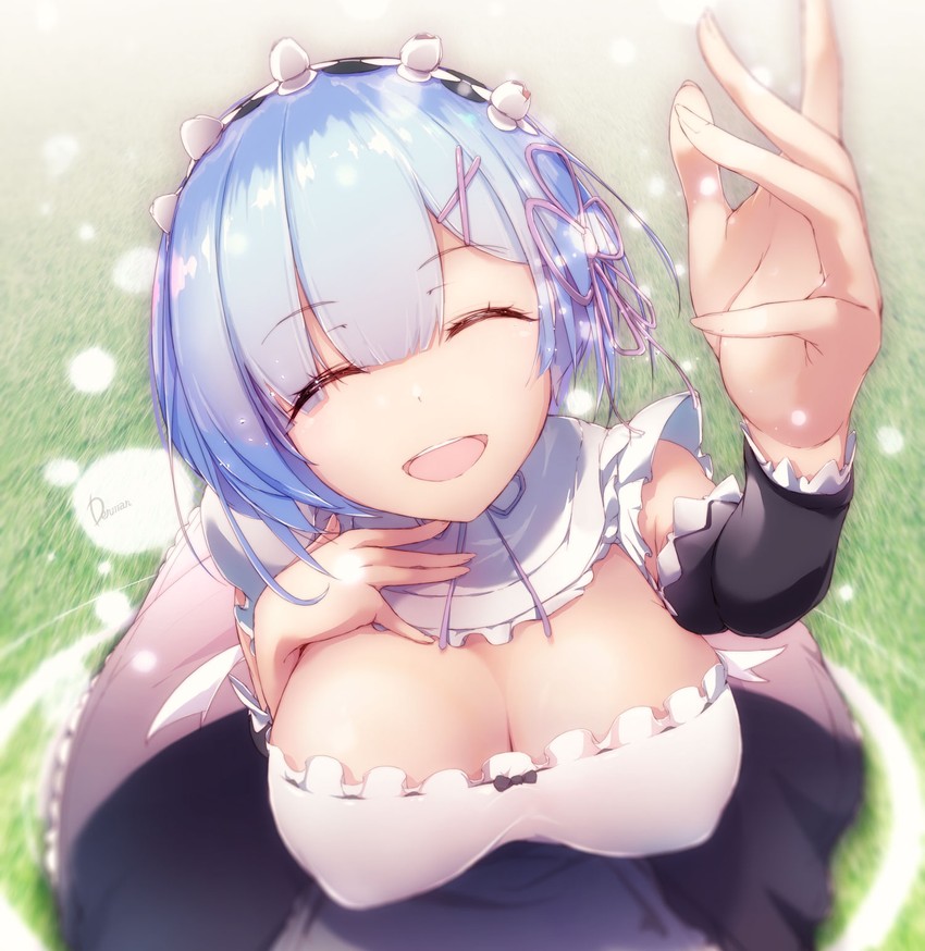rem (re:zero kara hajimeru isekai seikatsu) drawn by dermar